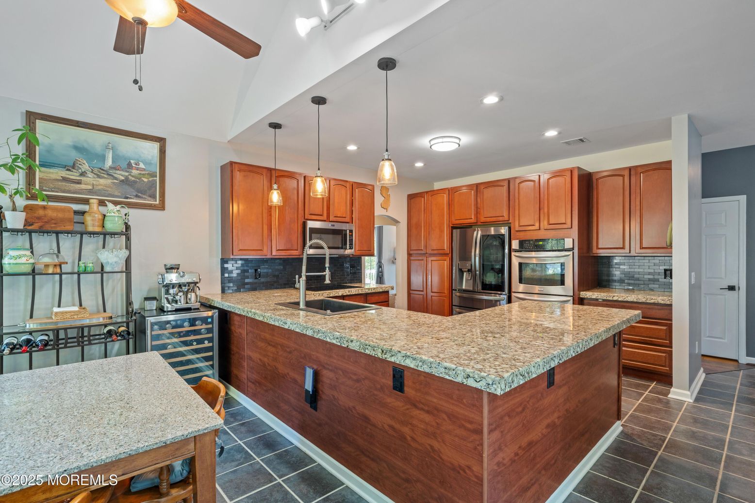Interior, Kitchen, Pendant Lights, Recessed Lighting, Stainless Steel Appliances