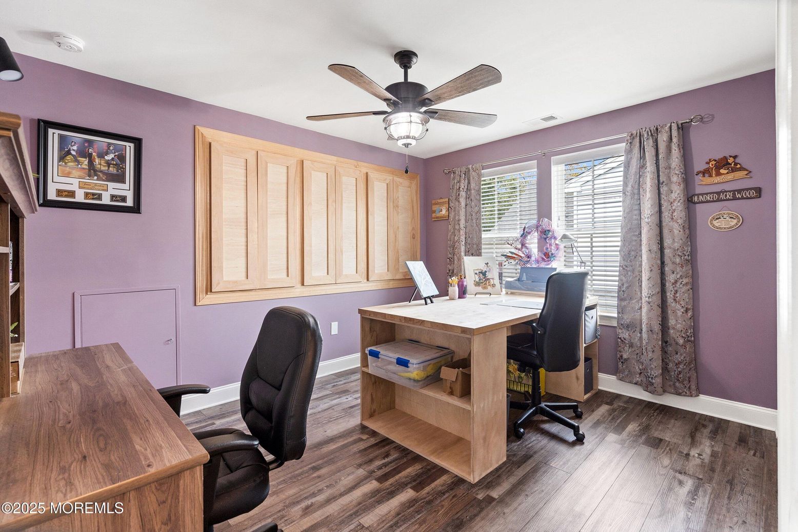 Home Office, Interior, Wood Texture Flooring