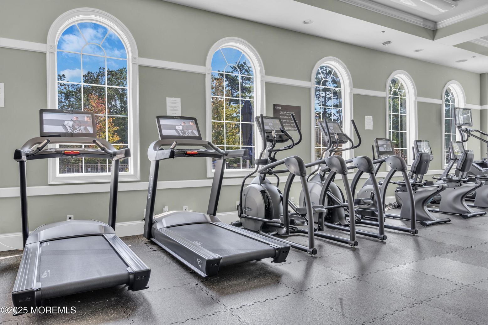 Fitness Equipment, Gym, Interior, Recessed Lighting