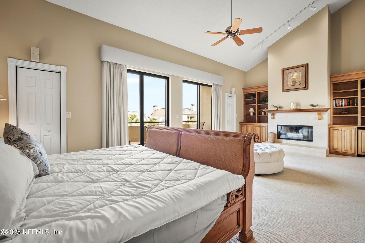 Bedroom, Fireplace, Interior