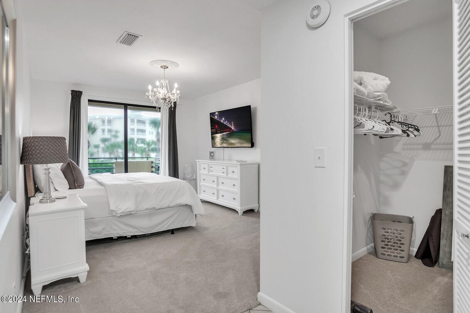 Bedroom, Chandelier, Interior