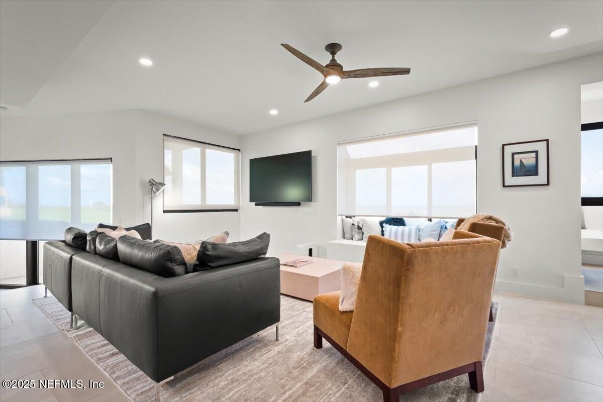 Interior, Living room, Recessed Lighting