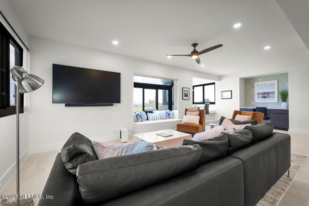 Interior, Living room, Recessed Lighting
