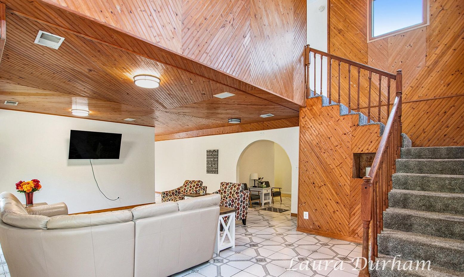 Interior, Living room, Wooden Ceilings, Wooden Walls