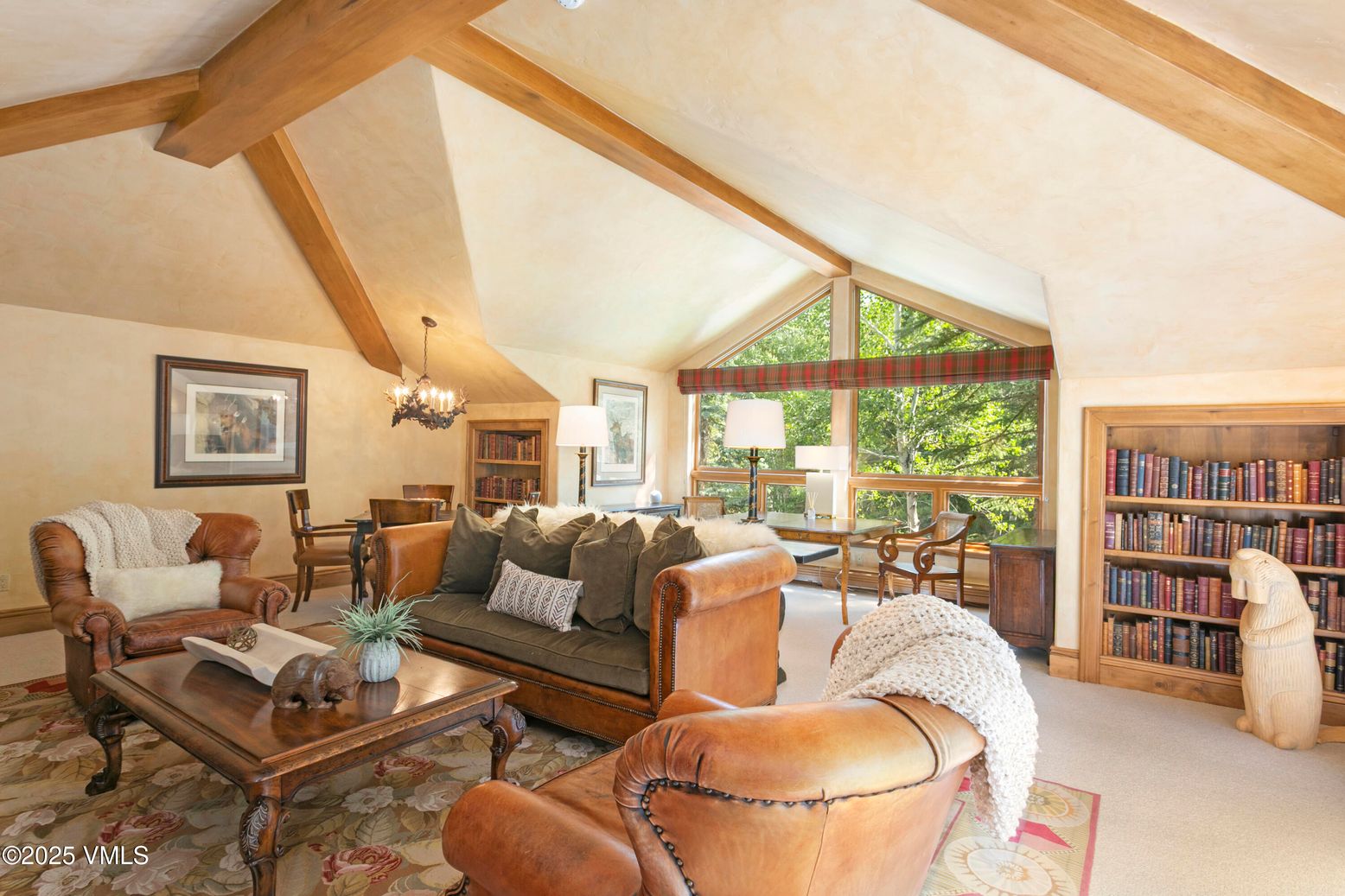 Chandelier, Dining room, Interior, Living room, Wooden Beams