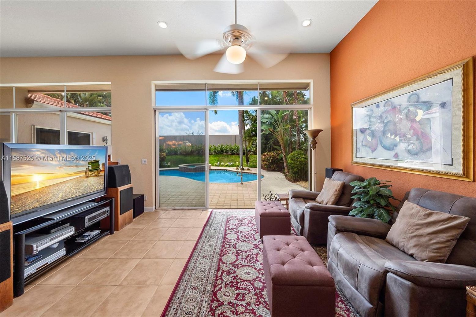 Interior, Living room, Recessed Lighting