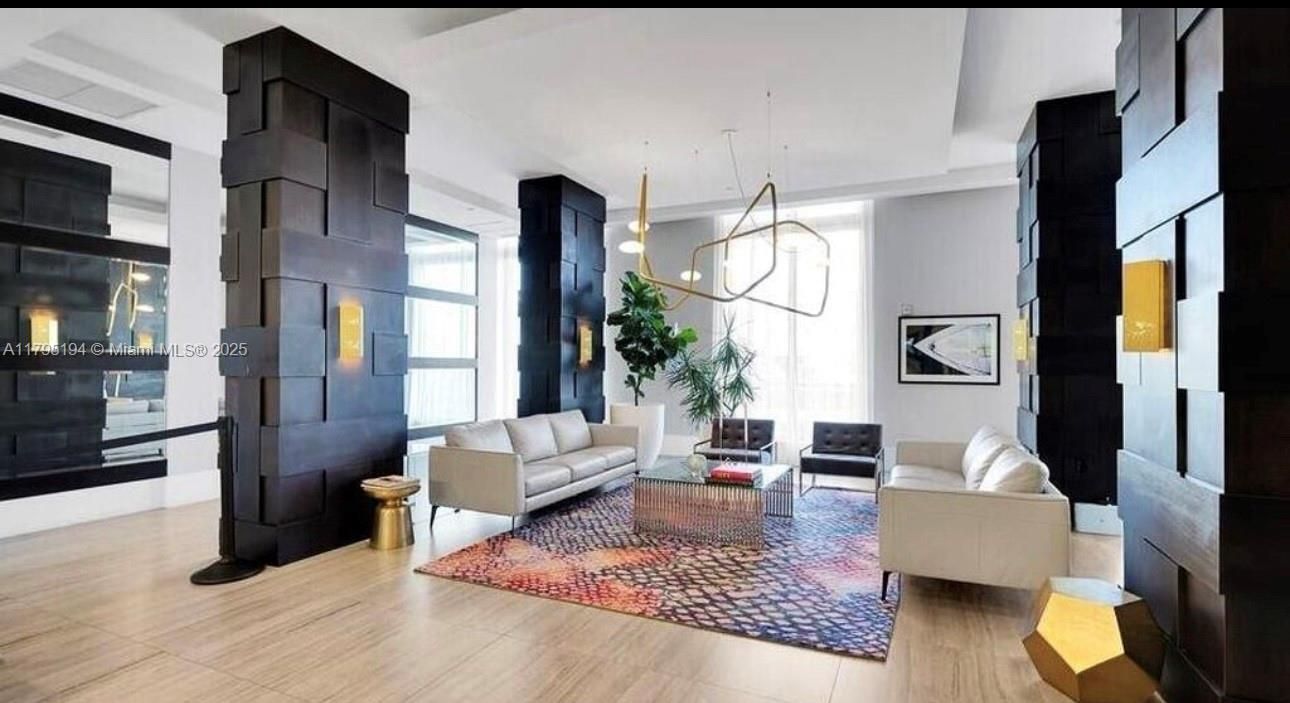 Interior, Living room, Pendant Lights, Wood Texture Flooring