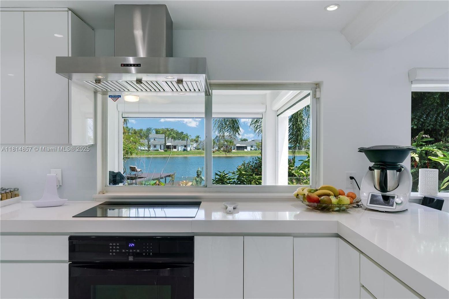 Interior, Kitchen, Recessed Lighting, Stainless Steel Appliances, Water