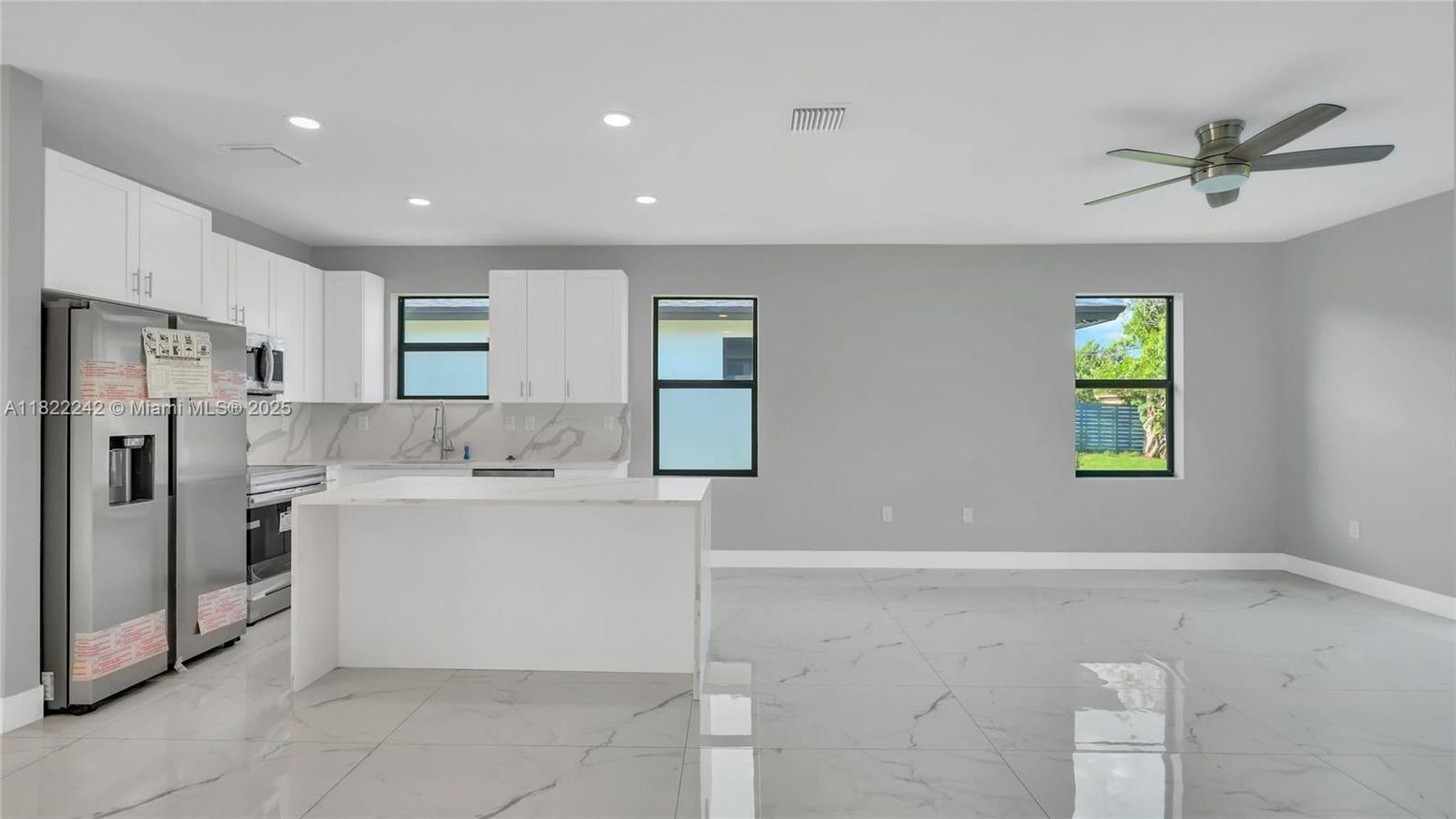 Interior, Kitchen, Marble, Recessed Lighting
