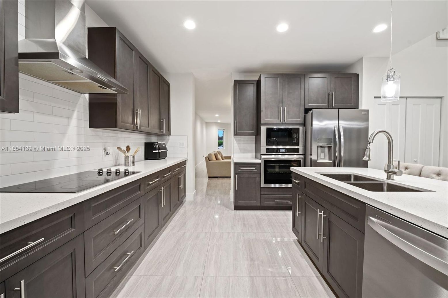Interior, Kitchen, Pendant Lights, Recessed Lighting, Stainless Steel Appliances