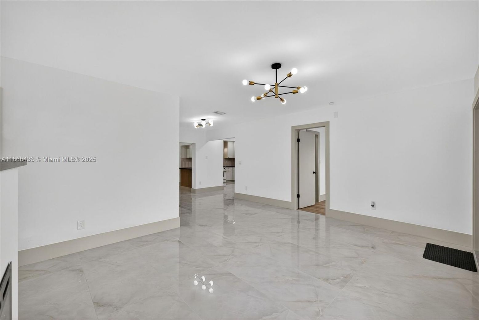 Empty room, Interior, Marble, Pendant Lights