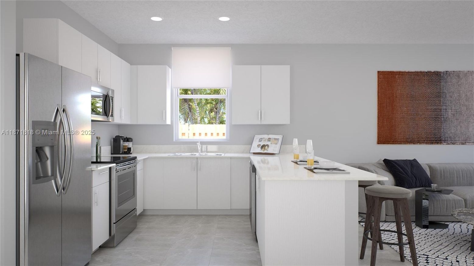 Interior, Kitchen, Recessed Lighting, Stainless Steel Appliances