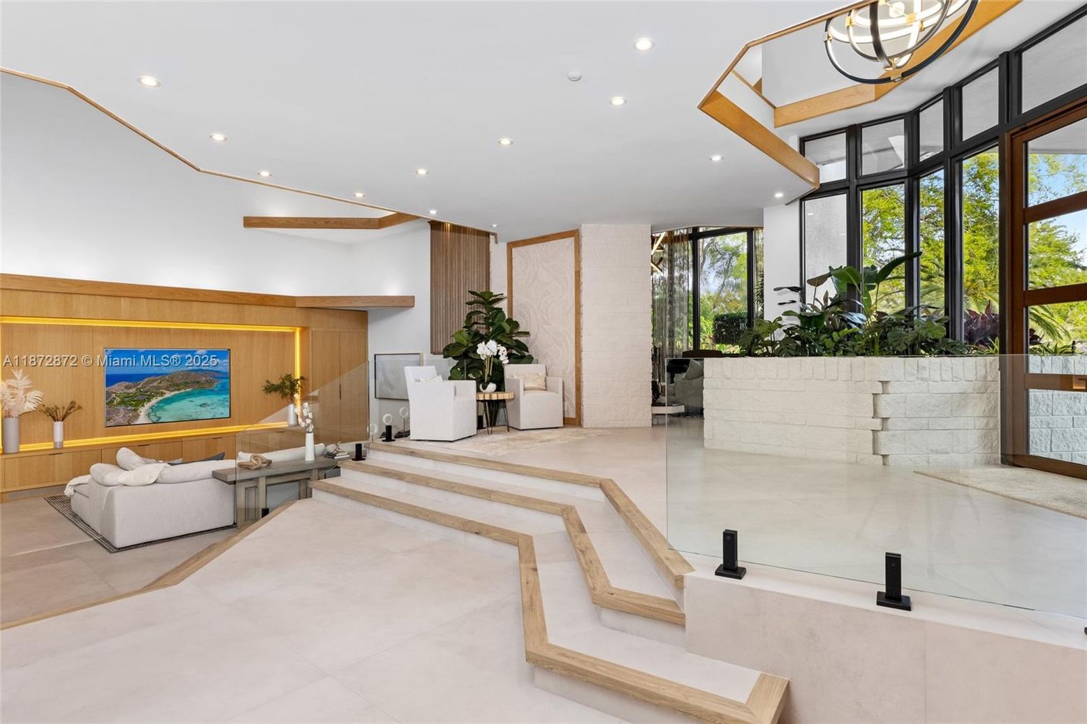 Interior, Living room, Recessed Lighting