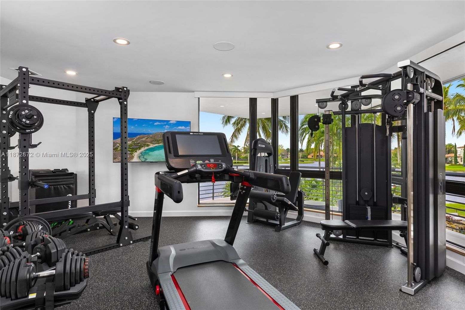 Fitness Equipment, Gym, Interior, Recessed Lighting