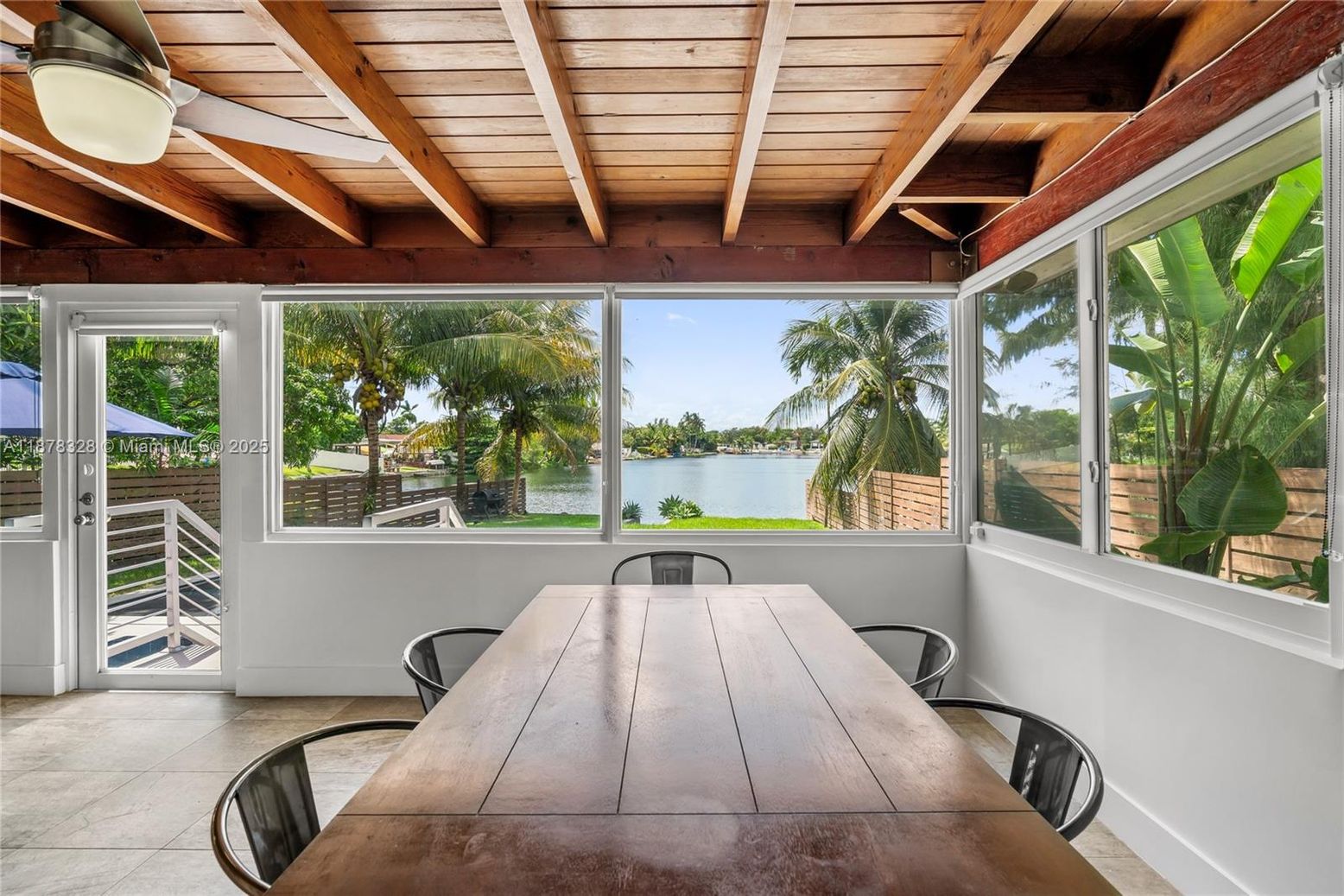 Interior, Sun Room, Water, Wooden Beams, Wooden Ceilings