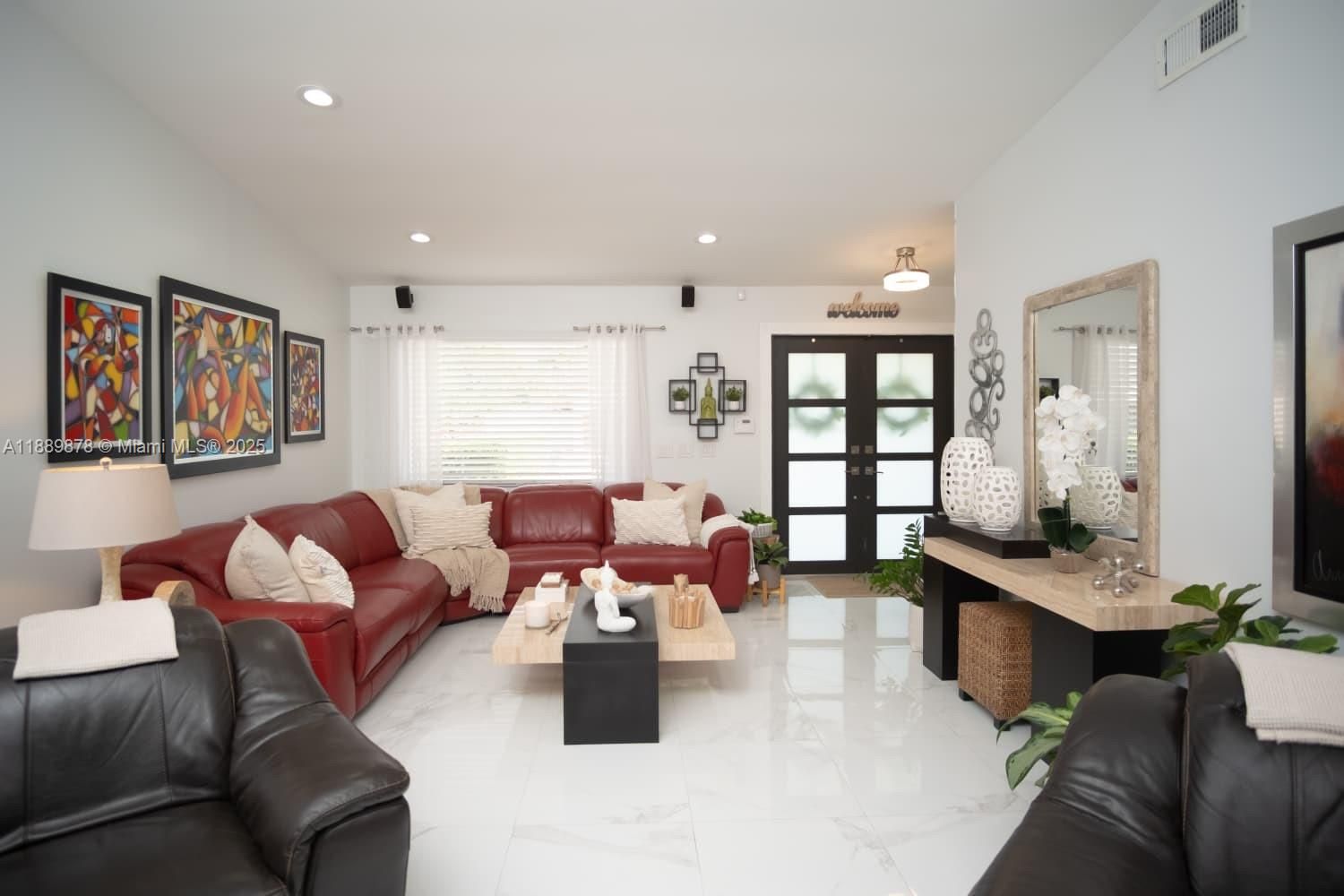 Interior, Living room, Marble, Recessed Lighting