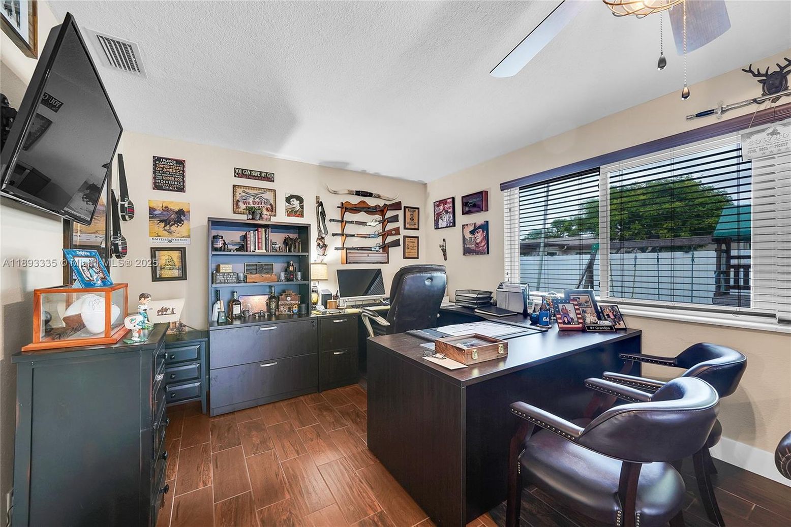 Home Office, Interior, Wood Texture Flooring