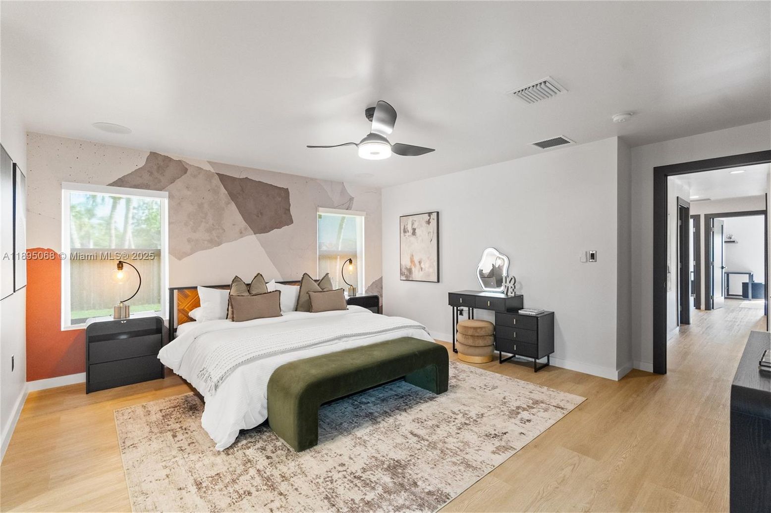 Bedroom, Interior, Wood Texture Flooring