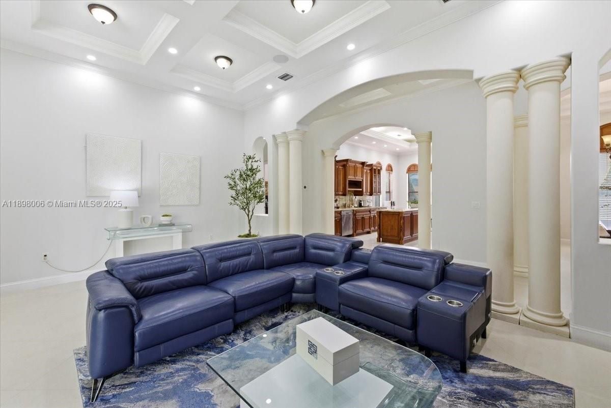 Interior, Living room, Recessed Lighting