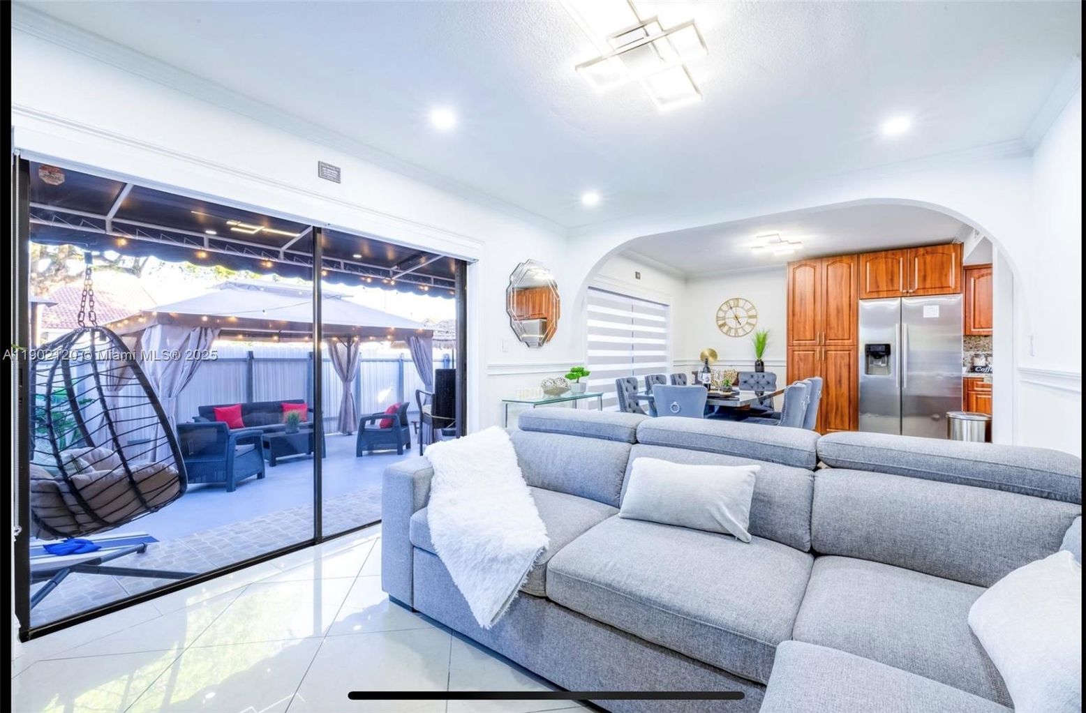 Dining room, Interior, Kitchen, Living room, Recessed Lighting, Stainless Steel Appliances