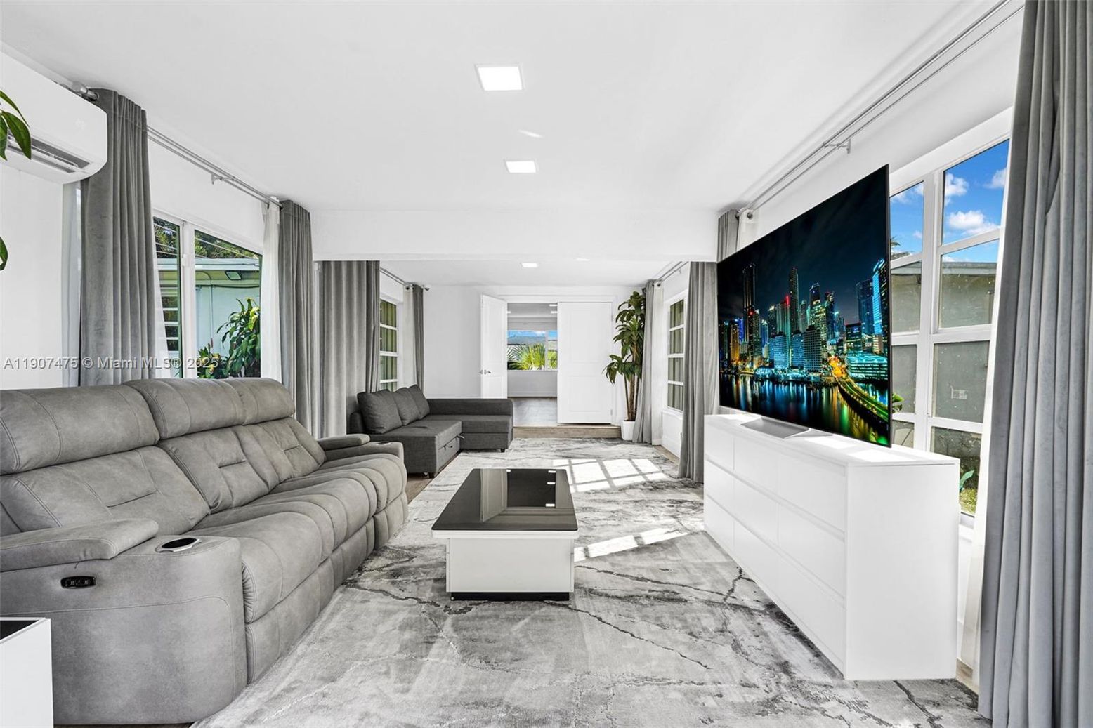 Interior, Living room, Marble, Recessed Lighting