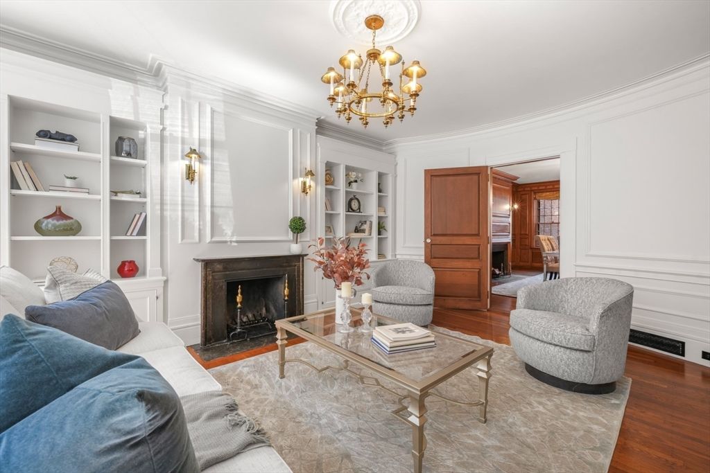 Chandelier, Fireplace, Interior, Living room, Wood Texture Flooring