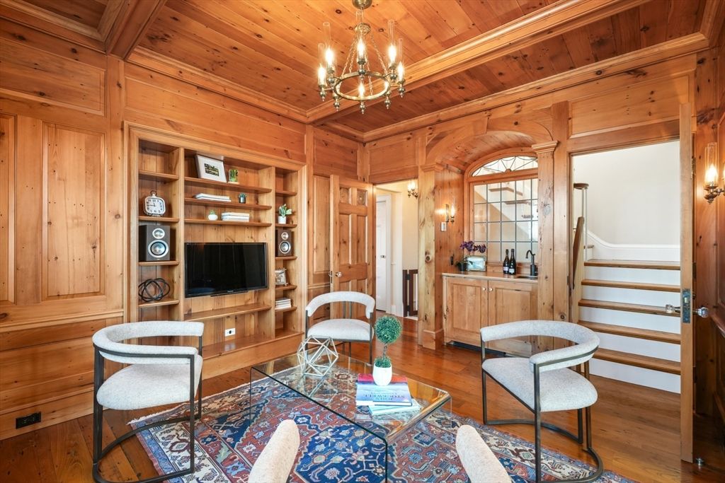 Chandelier, Interior, Living room, Wooden Ceilings, Wood Texture Flooring, Wooden Walls