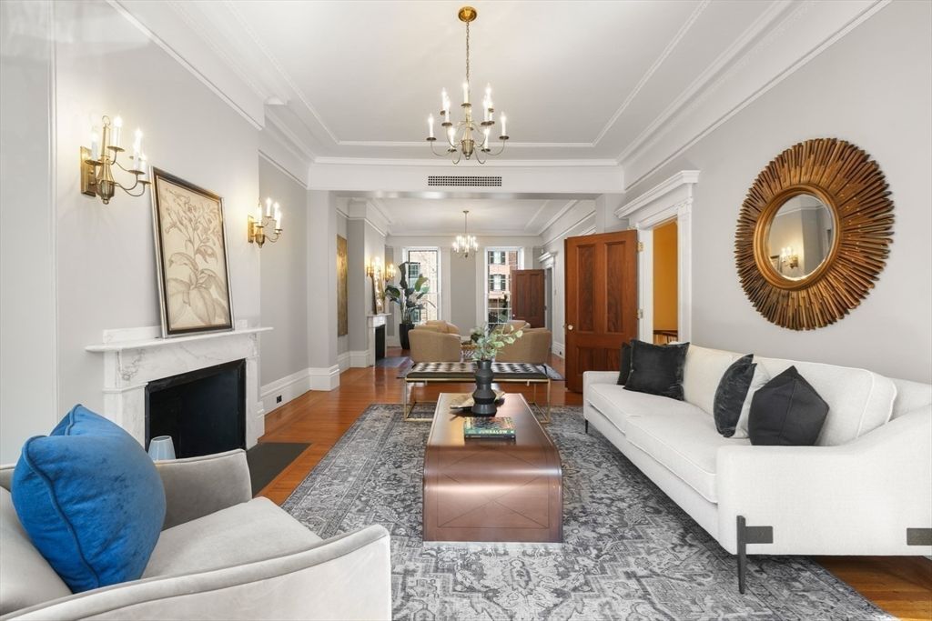 Chandelier, Fireplace, Interior, Living room, Wood Texture Flooring