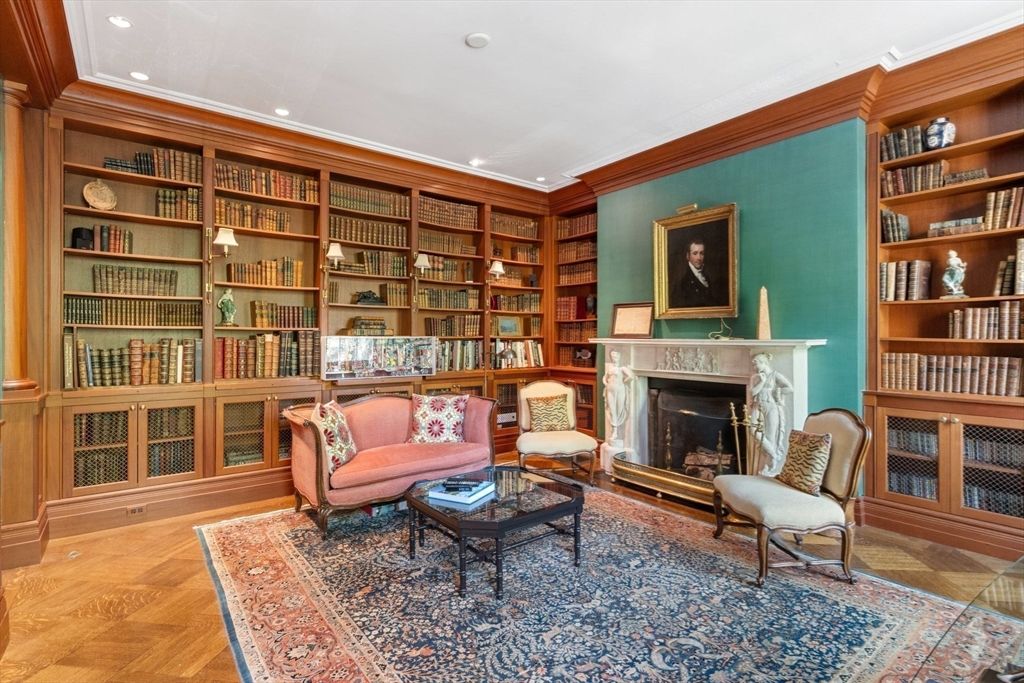 Fireplace, Interior, Recessed Lighting, Wood Texture Flooring