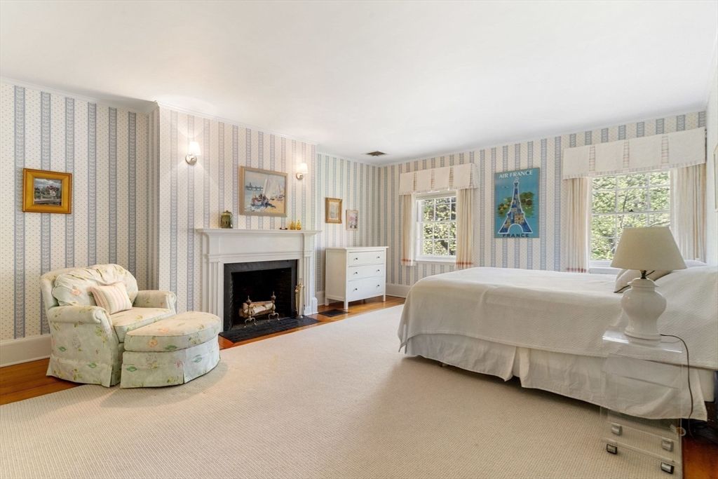 Bedroom, Fireplace, Interior