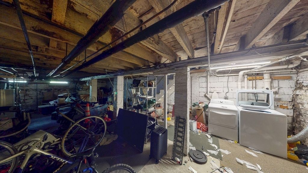 Interior, Stone Walls, Washer, Wooden Beams, Wooden Ceilings