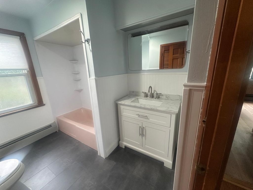 Bathroom, Interior, Wood Texture Flooring