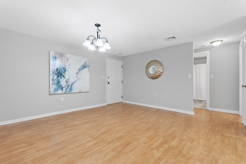 Chandelier, Empty room, Interior, Wood Texture Flooring