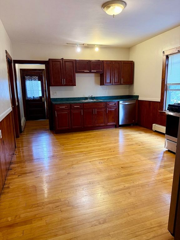 Interior, Kitchen, Wood Texture Flooring