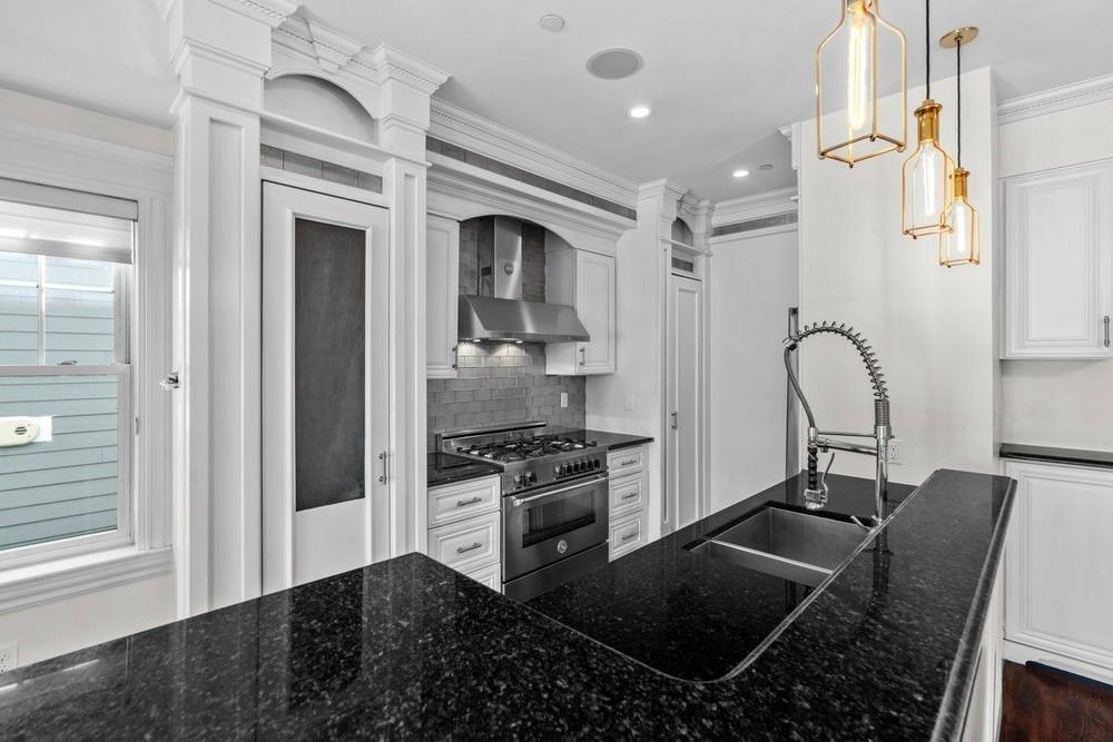 Interior, Kitchen, Pendant Lights, Recessed Lighting, Stainless Steel Appliances, Water