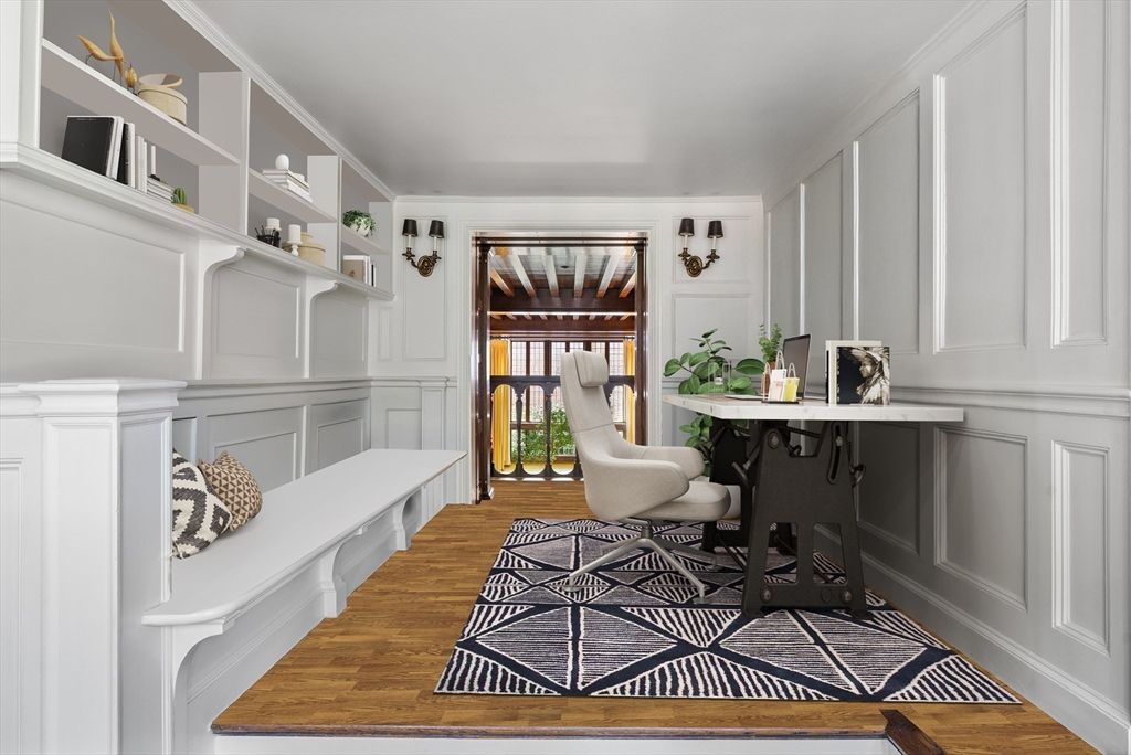 Home Office, Interior, Wood Texture Flooring