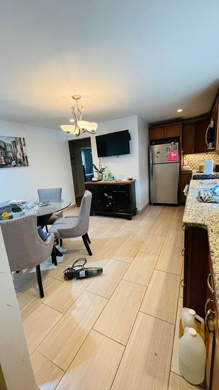 Home Office, Interior, Kitchen, Pendant Lights, Recessed Lighting, Wood Texture Flooring