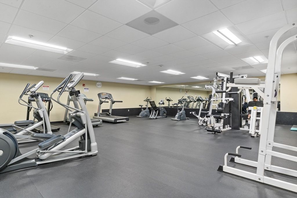 Fitness Equipment, Gym, Interior, Recessed Lighting