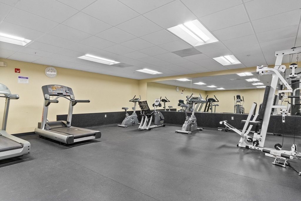 Fitness Equipment, Gym, Interior, Recessed Lighting