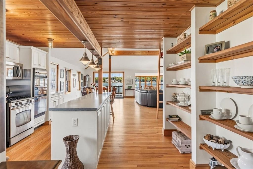 Interior, Kitchen, Wooden Ceilings, Wood Texture Flooring