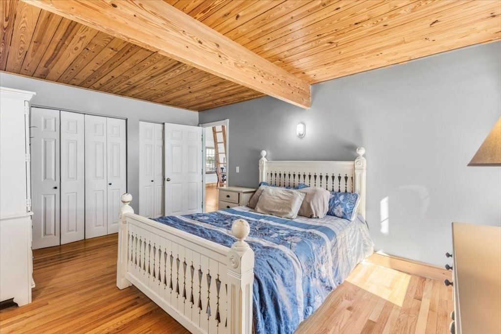Bedroom, Interior, Wooden Beams, Wooden Ceilings, Wood Texture Flooring