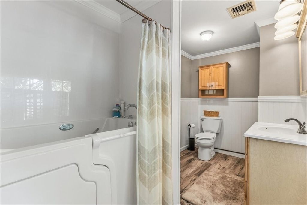Bathroom, Interior, Wood Texture Flooring