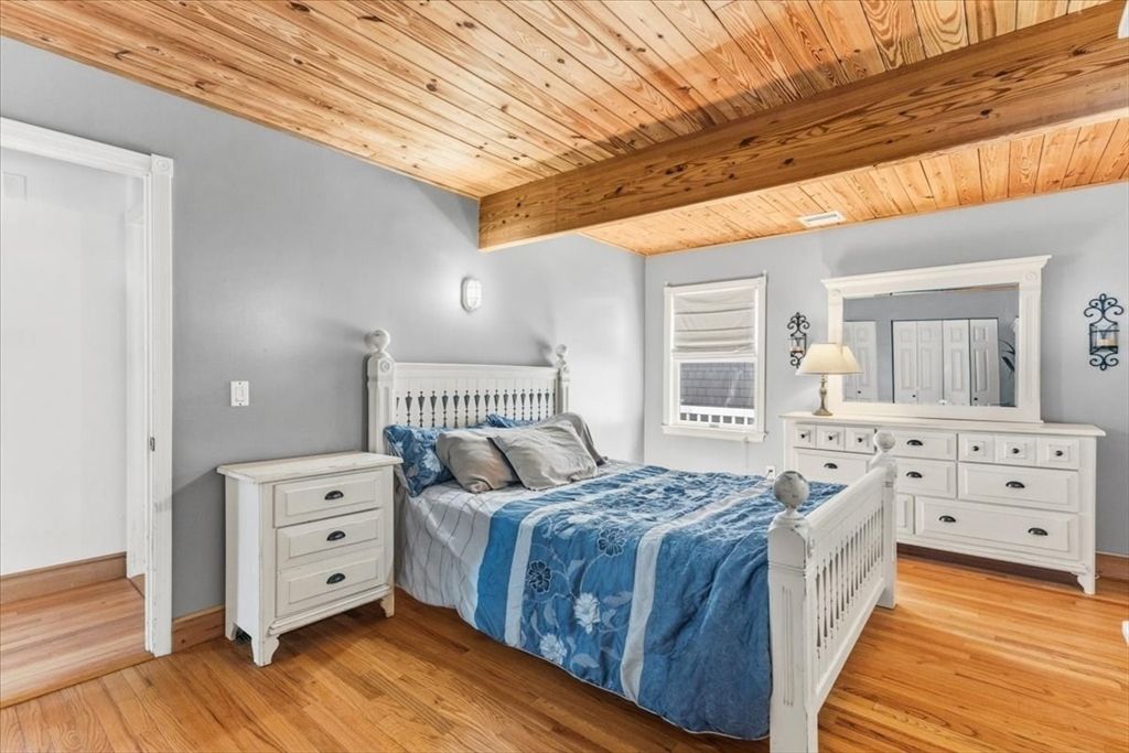 Bedroom, Interior, Wooden Beams, Wooden Ceilings, Wood Texture Flooring