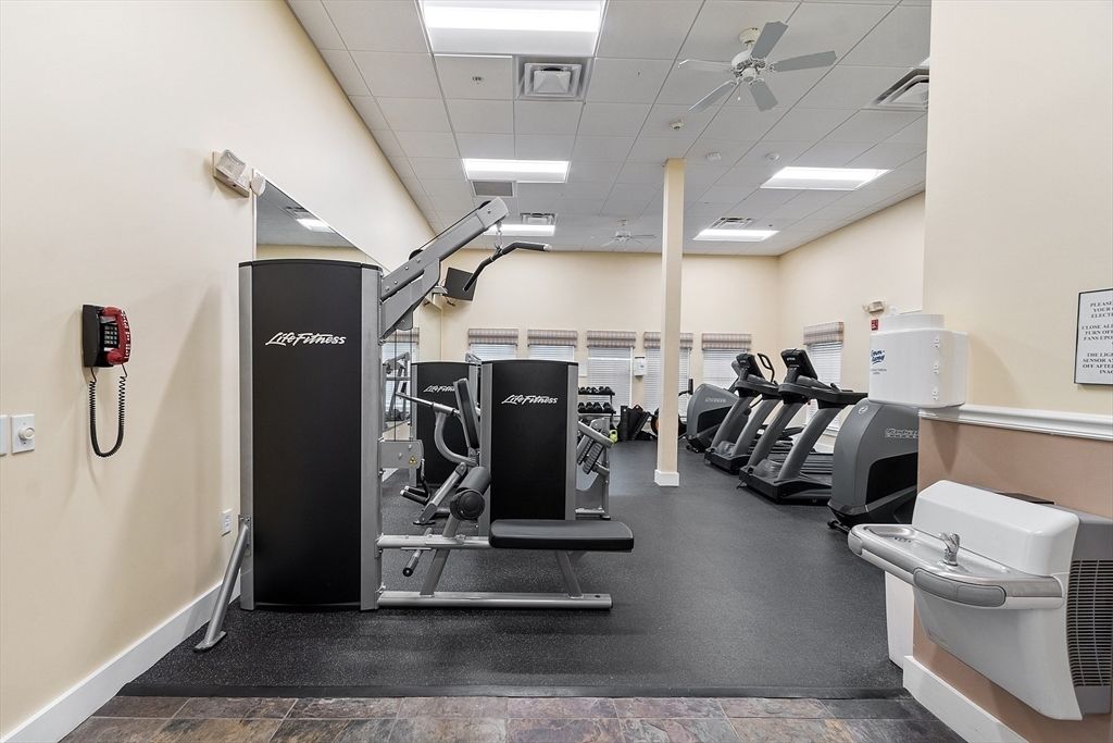 Fitness Equipment, Gym, Interior, Recessed Lighting