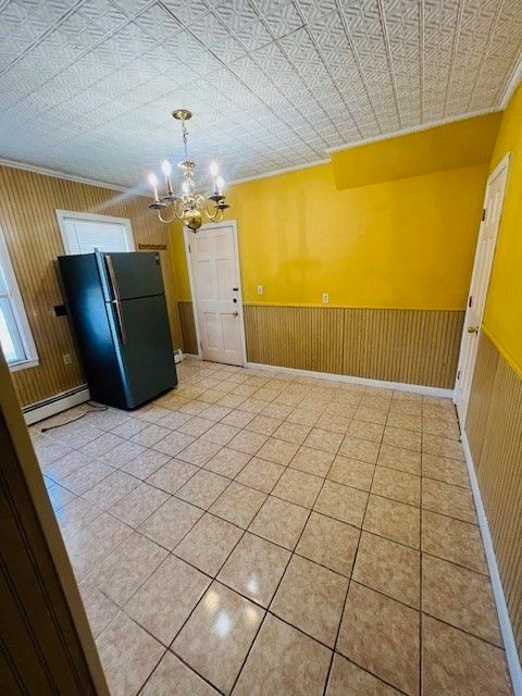 Chandelier, Empty room, Interior