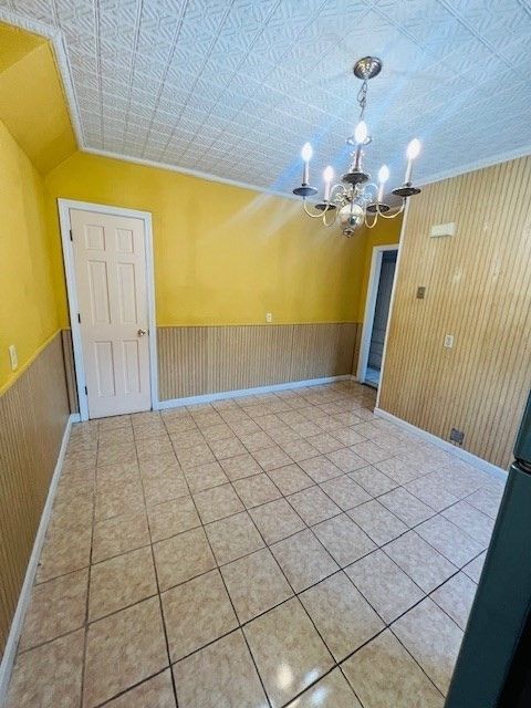 Chandelier, Empty room, Interior