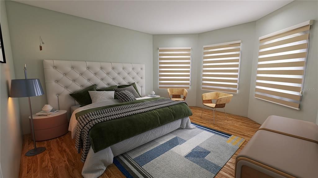 Bedroom, Interior, Wood Texture Flooring