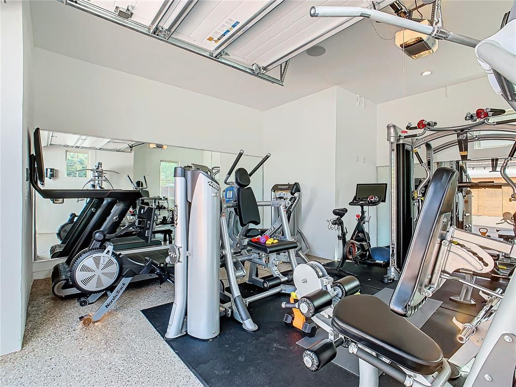 Fitness Equipment, Gym, Interior, Recessed Lighting