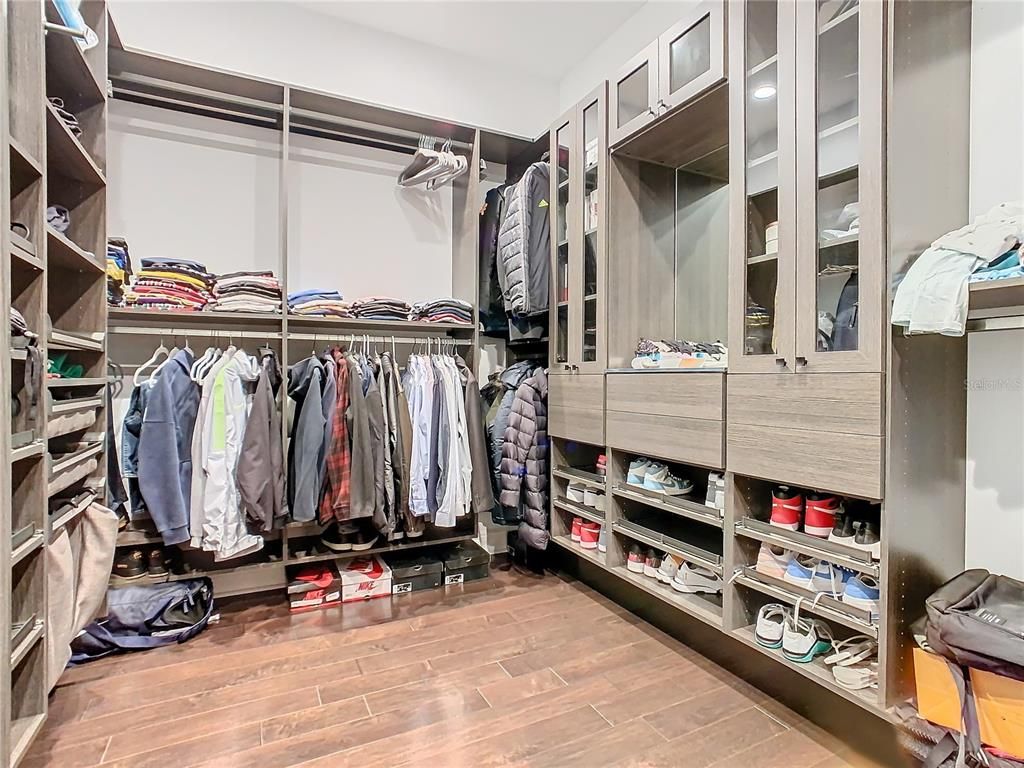 Interior, Walk-in Closets, Wood Texture Flooring