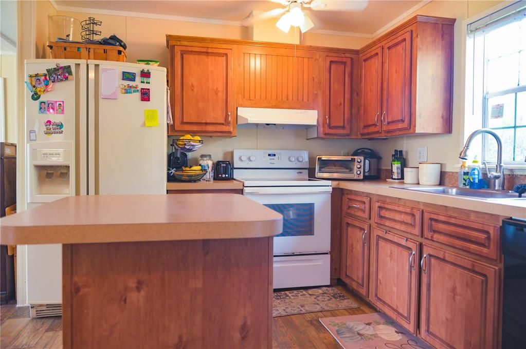 Interior, Kitchen, Wood Texture Flooring